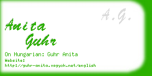 anita guhr business card